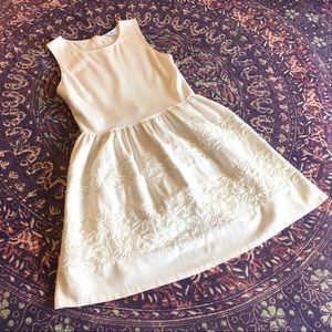 Bar III - Off White Dress with Lace Details